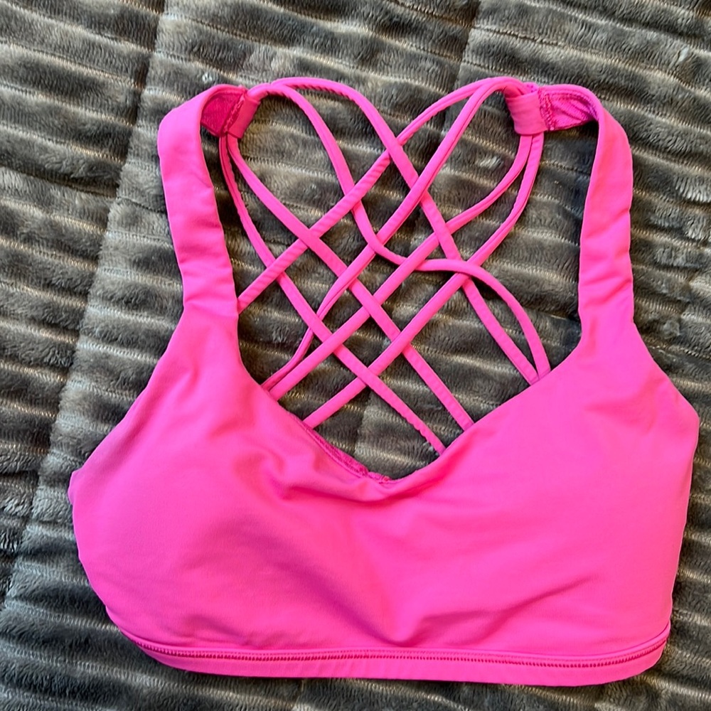 Size 4 Pink Lululemon Free to Be Sports Bra